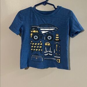 Jumping Beans Toddler 2T Blue Construction Shirt